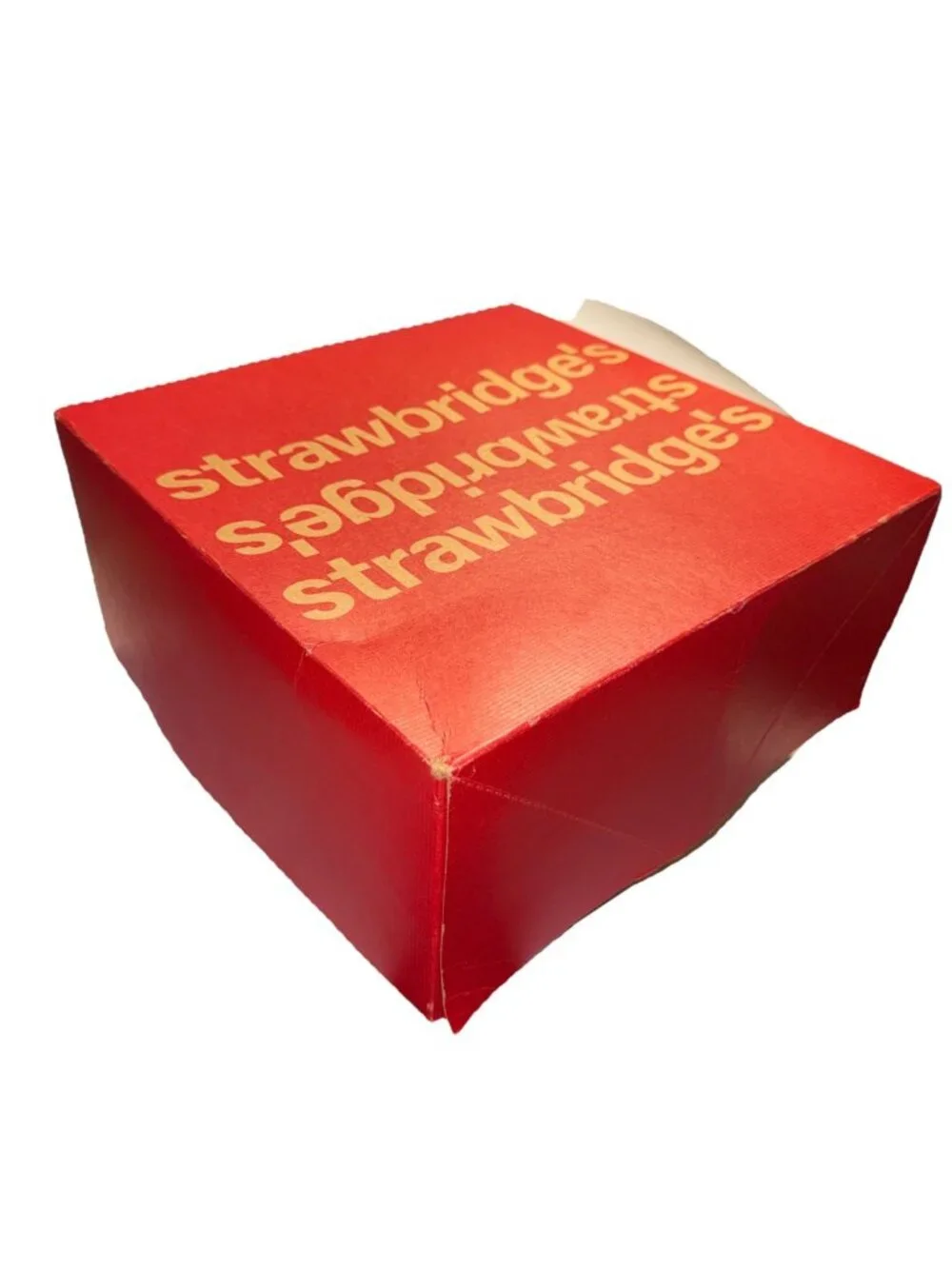 Vintage Strawbridge Department Store Box with Lid 13x13x6 Phila PA